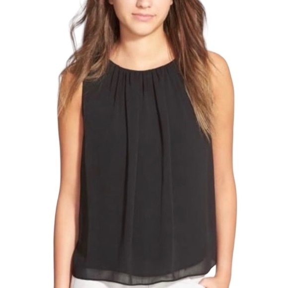 Sam Edelman White Sheer Gathered Neck Blouse w/ Back Keyhole Rhinestone Closure - Picture 13 of 14